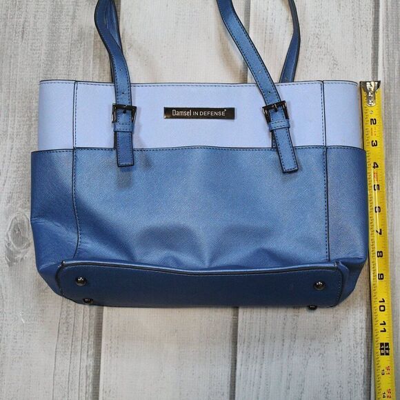 Damsel in Defense Women’s Heidi Way Two Tone Blue Concealed Carry Handbag - Picture 5 of 10